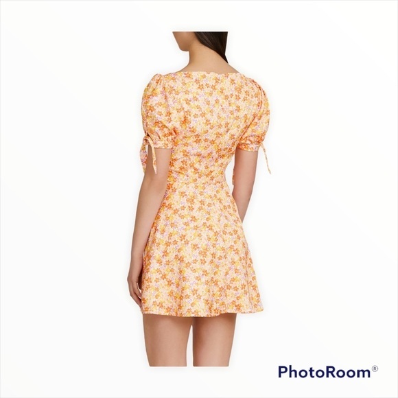 Significant Other Jolie Floral Puff Sleeve Mini Dress Marigold Posie Size 2 NWT - Picture 12 of 16